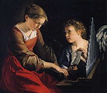 Saint Cecilia with an Angel, by Gentileschi Saint Cecilia is the patroness of musicians Picture via Wikipedia 